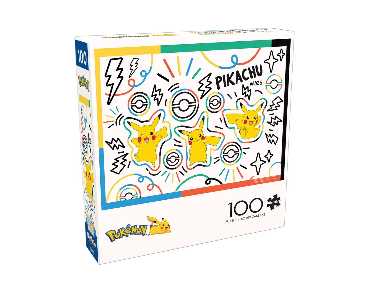 Buffalo Games Pokemon Doodle Pikachu puslespil 100 brikker børn