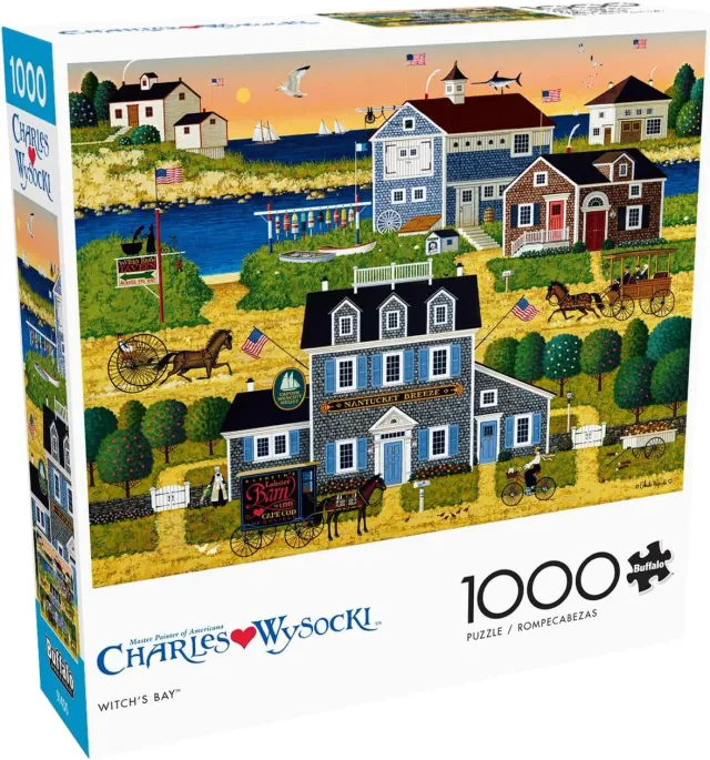 Buffalo Games Charles Wysocki Witch's Bay puslespil 1000 brikker kystby