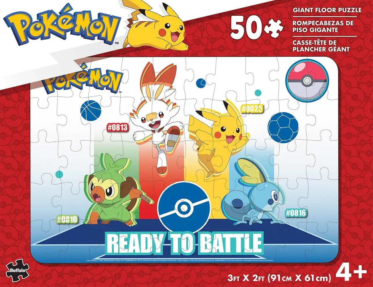 Buffalo Games Pokémon gulvpuslespil 50 brikker børn