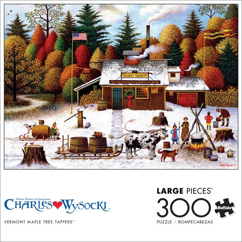 Buffalo Games Charles Wysocki Vermont Maple Tree Tappers puslespil 300 brikker