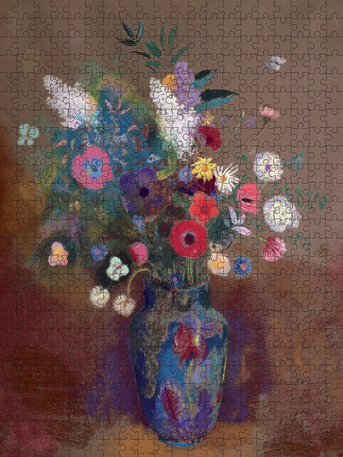 Pomegranate Odilon Redon Bouquet of Flowers puslespil 500 brikker blomster