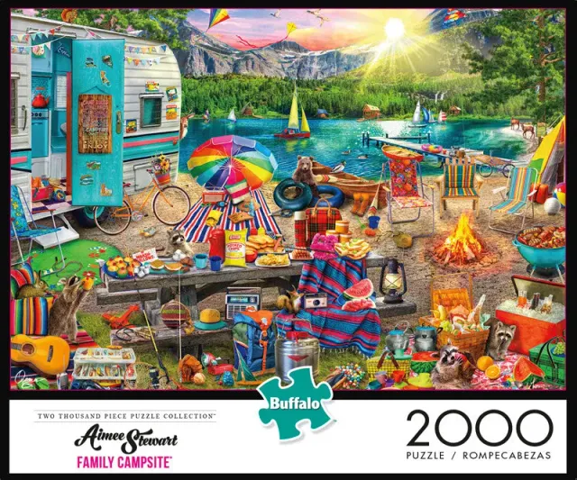 Buffalo Games Aimee Stewart Family Campsite 2000 puslespil