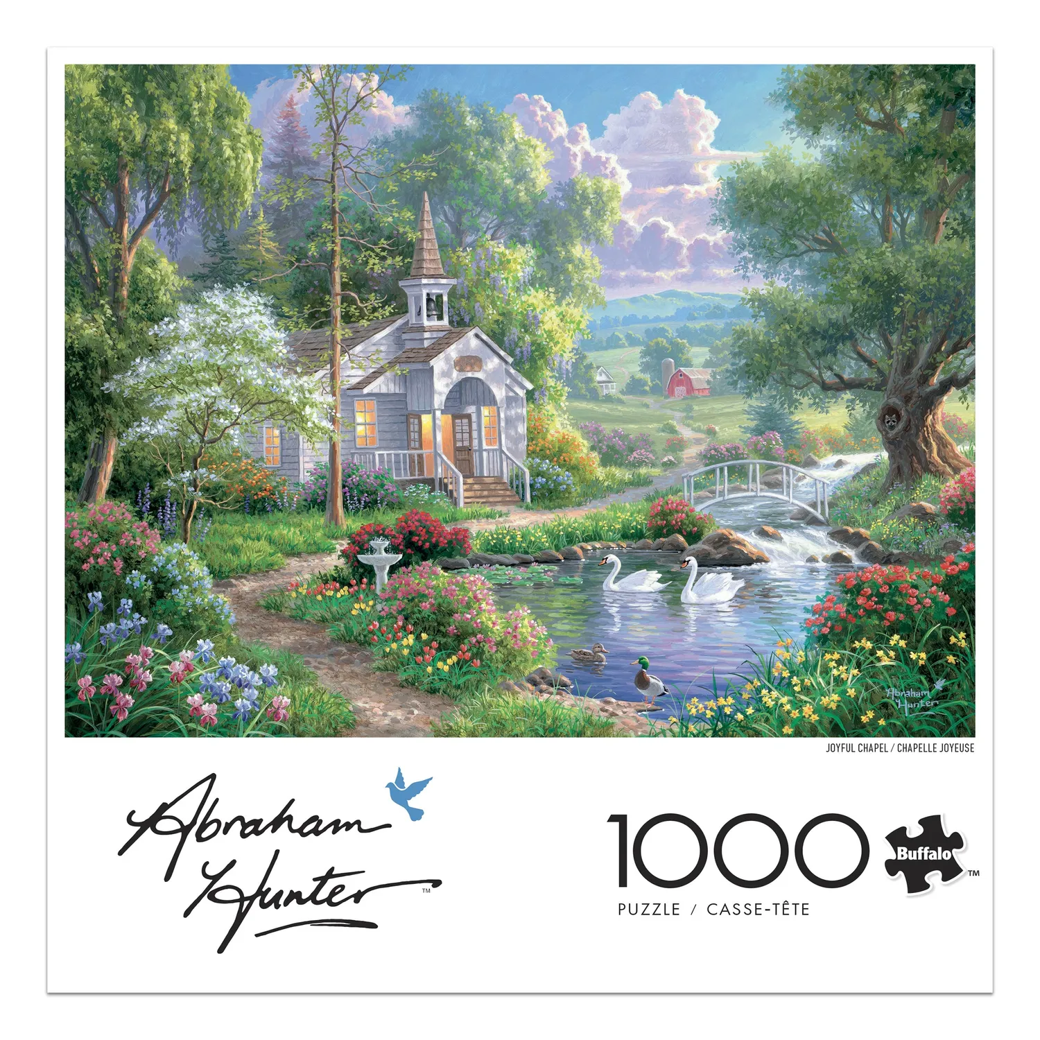 Buffalo Games Abraham Hunter Joyful Chapel puslespil 1000 brikker kirke