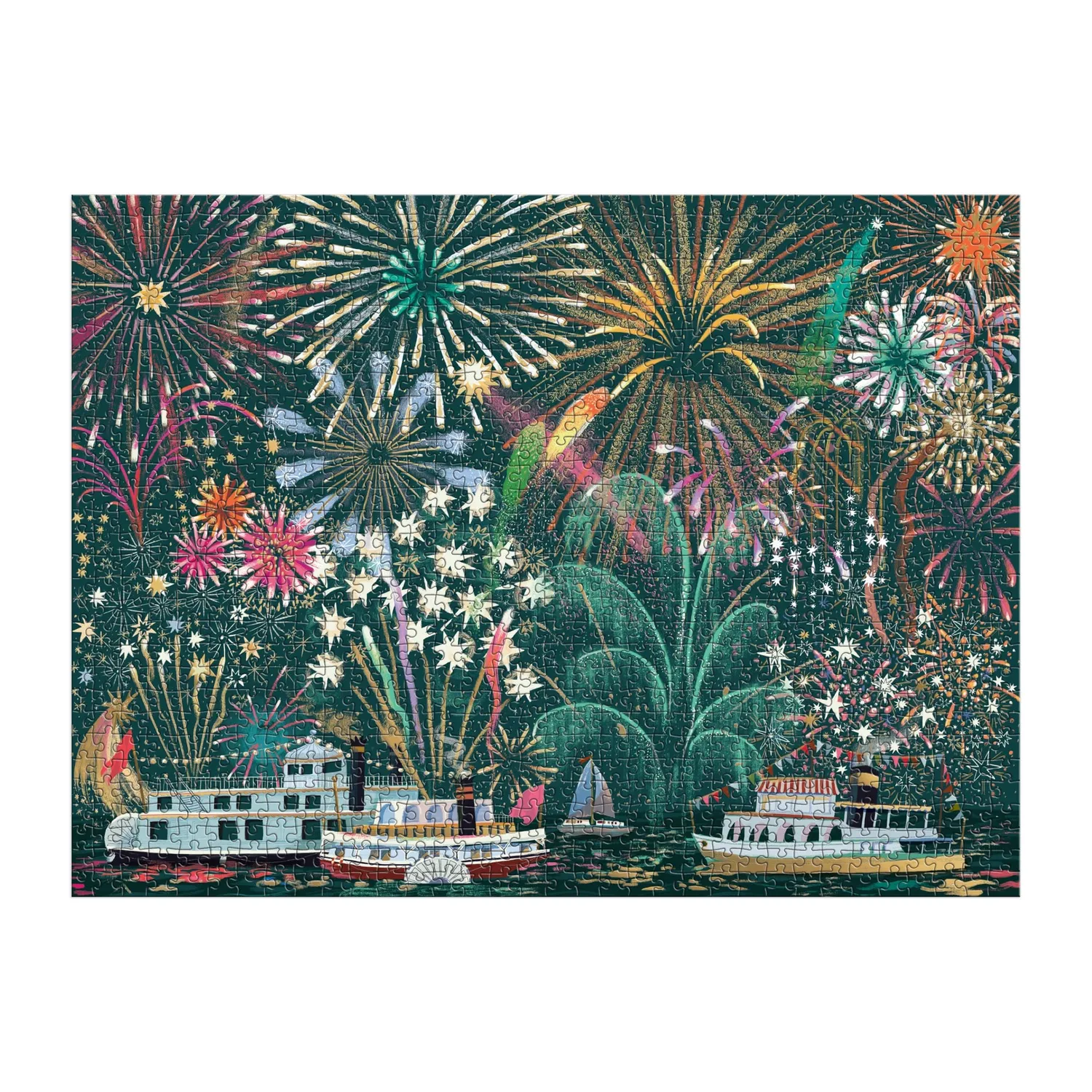 Good Puzzle Co. Fireworks Jubilee puslespil 1000 brikker folie