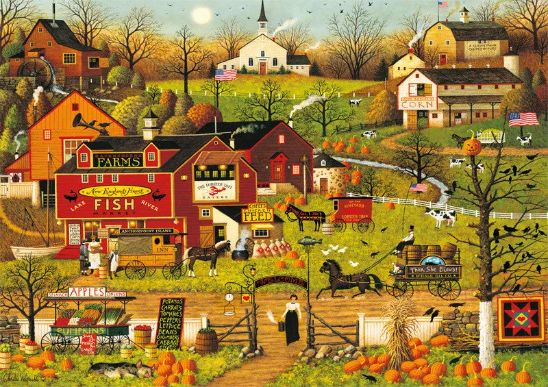 Buffalo Games Blackbirds Roost Mill Creek puslespil 500 byliv