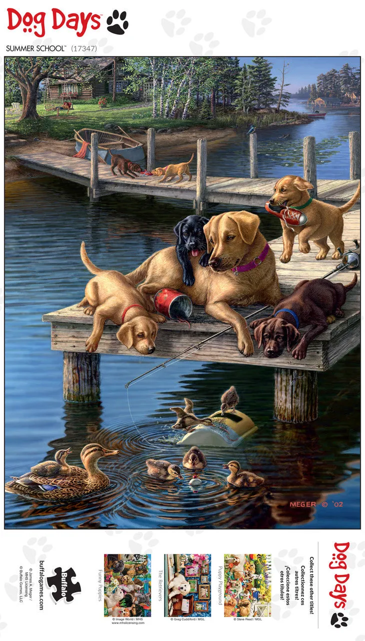 Buffalo Games Dog Days Summer School puslespil 750 brikker hunde