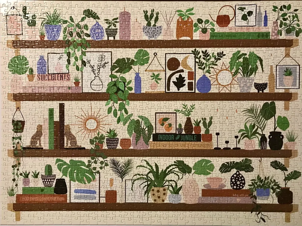 Good Puzzle Co. Plant Shelfie puslespil 1000 brikker planter