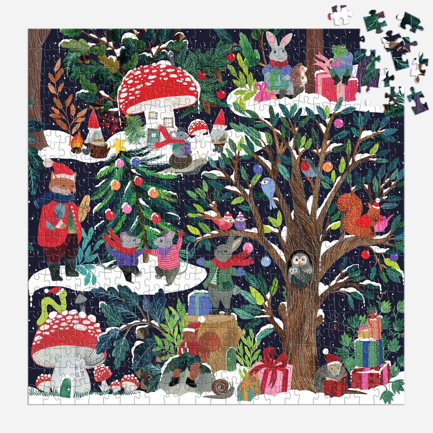 Galison Yuletide Forest puslespil 500 brikker jul