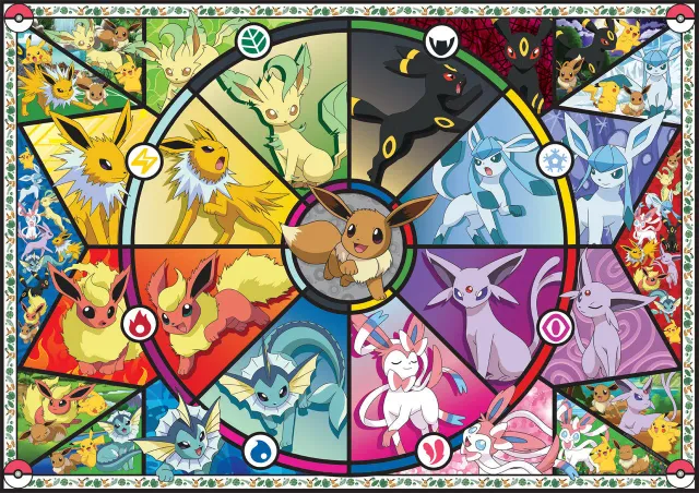 Buffalo Games Pokemon Eevee puslespil 500 brikker glasmosaik