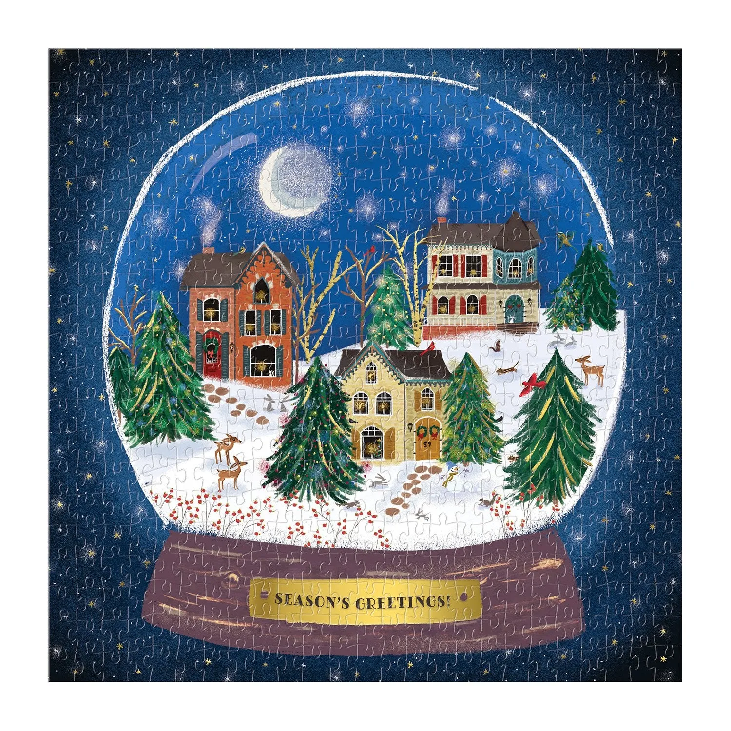 Galison Joy Laforme Winter Snow Globe puslespil 500 brikker folie