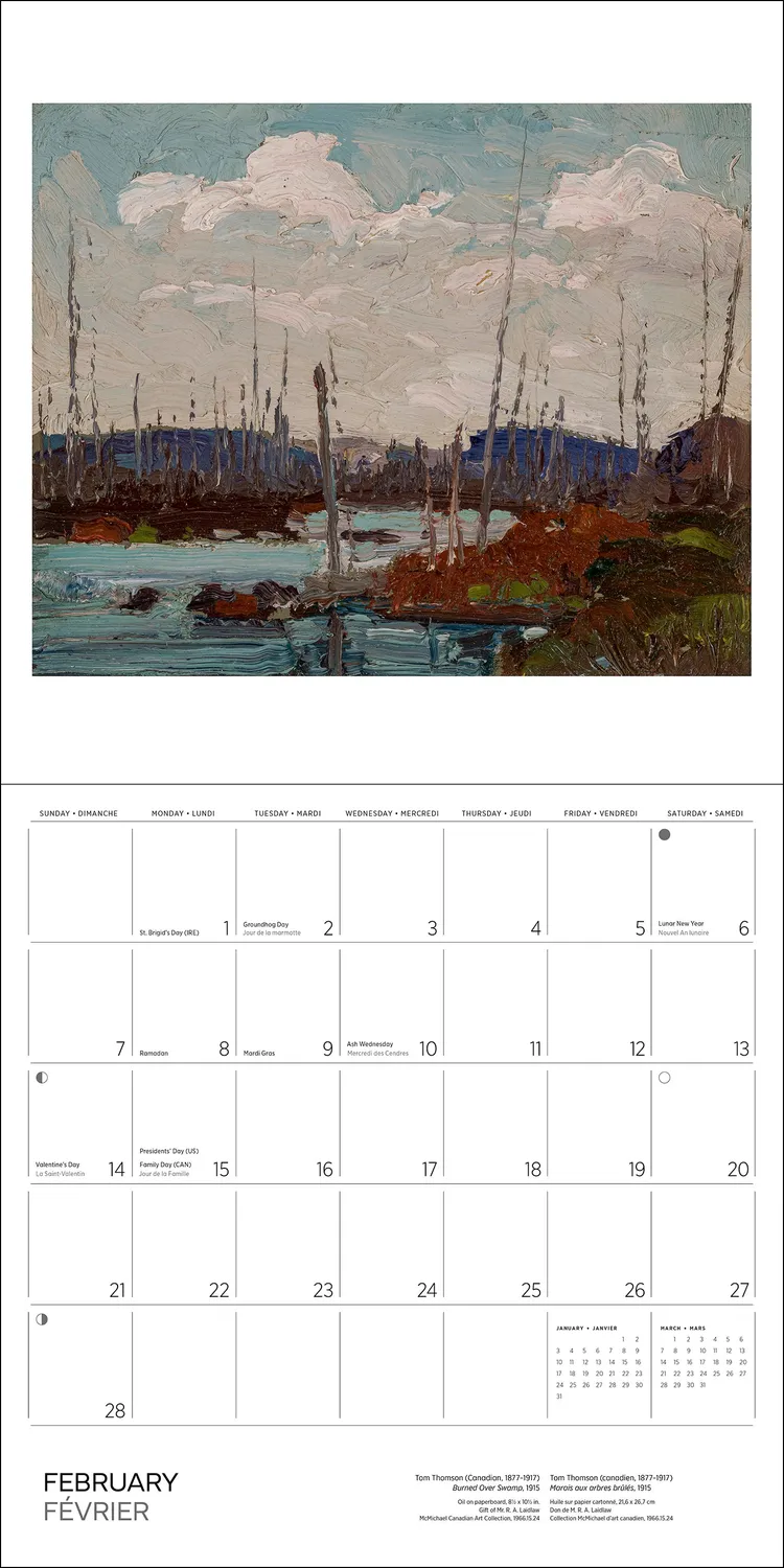 Pomegranate Tom Thomson vægkalender 2027 landskab