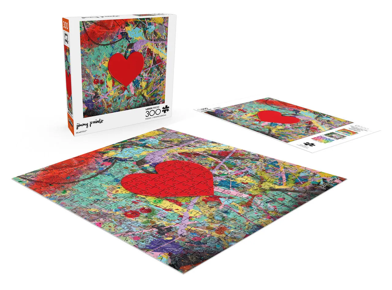 Buffalo Games Heartfelt puslespil 300 store brikker hjerte-motiv