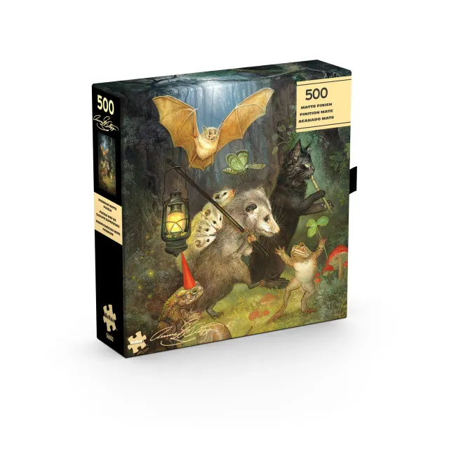 Buffalo Games Gold The Moonlit March puslespil 500 brikker dyr