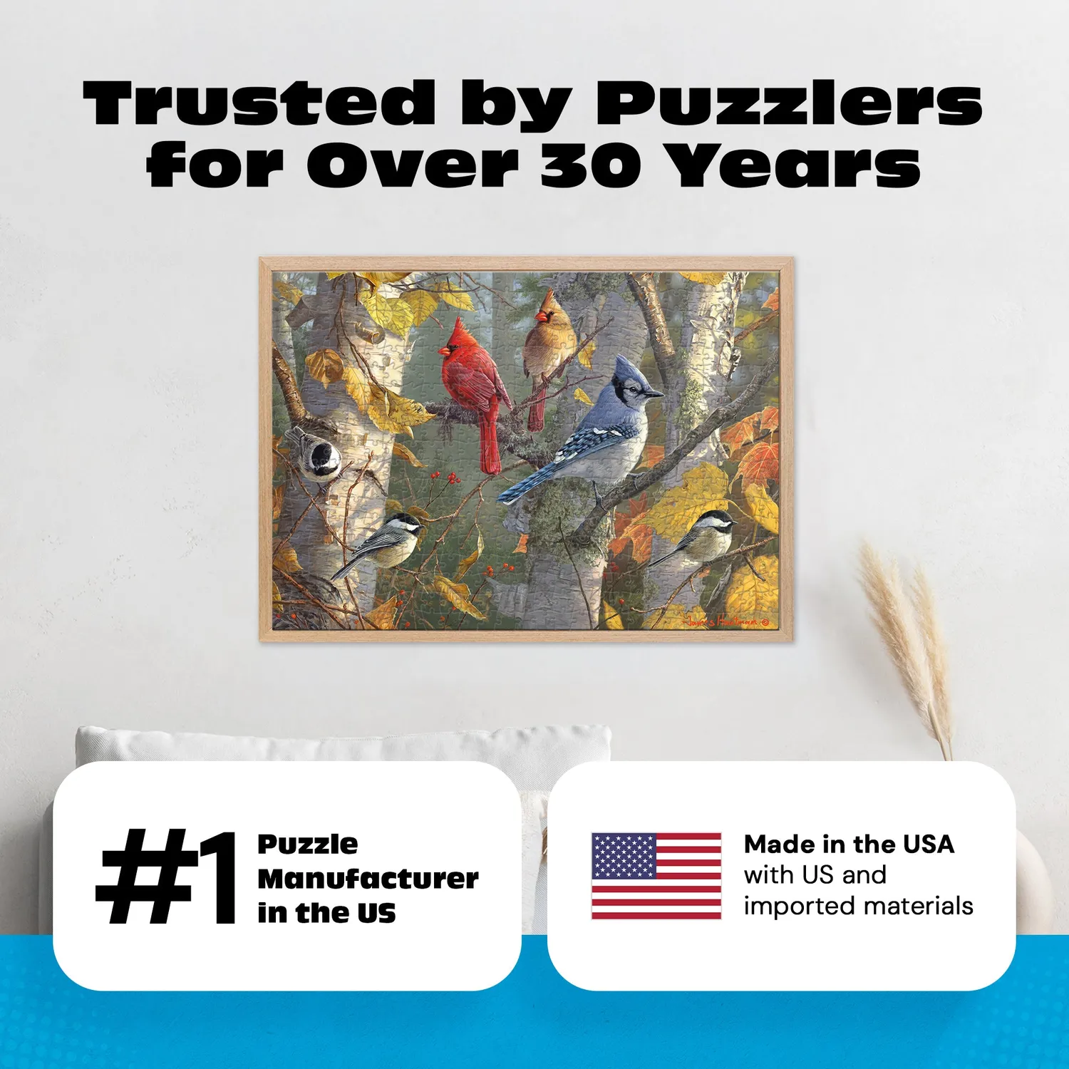 Buffalo Games Fall Birds puslespil 500 brikker fugle