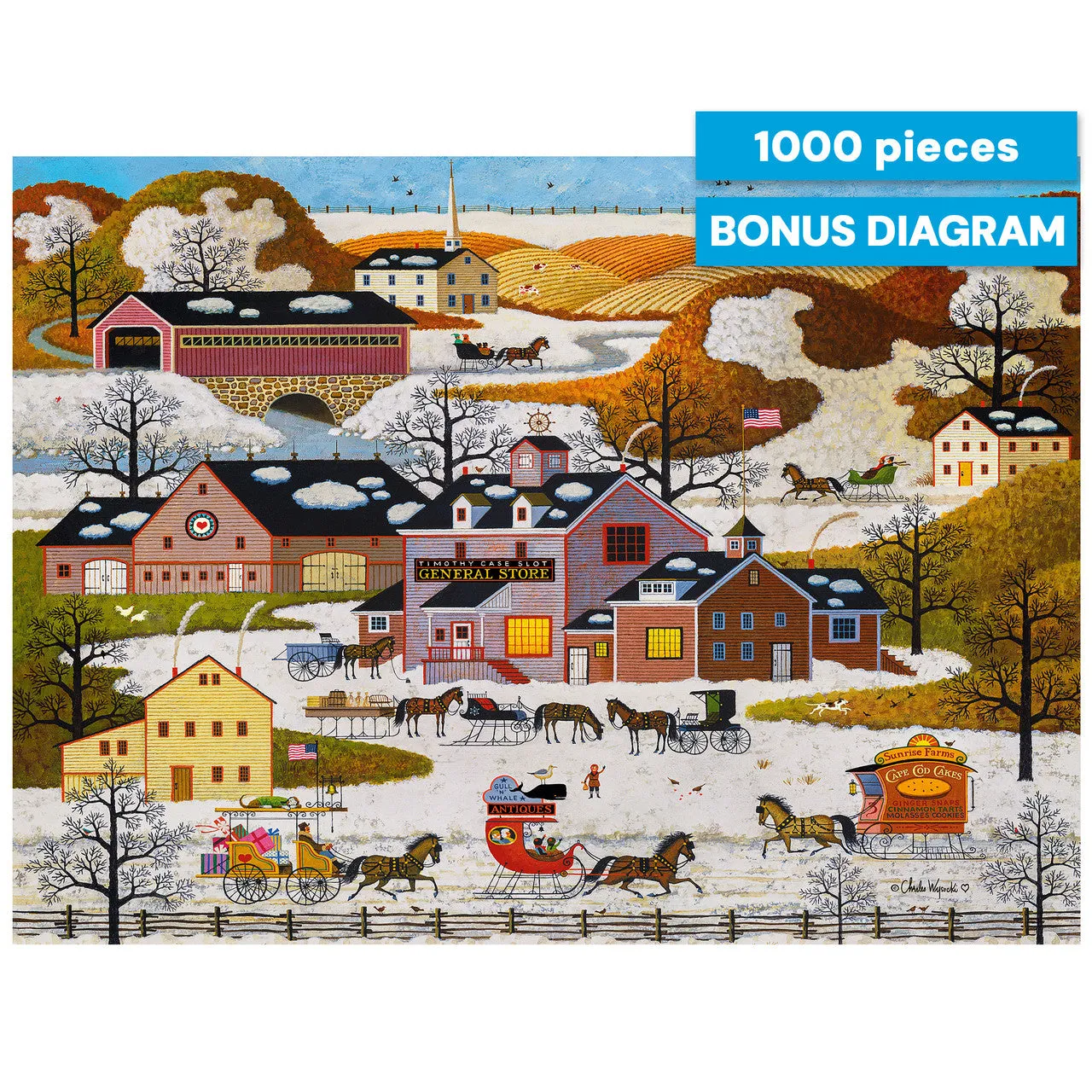 Buffalo Games Wysocki Gifts Antiques Cakes puslespil 1000