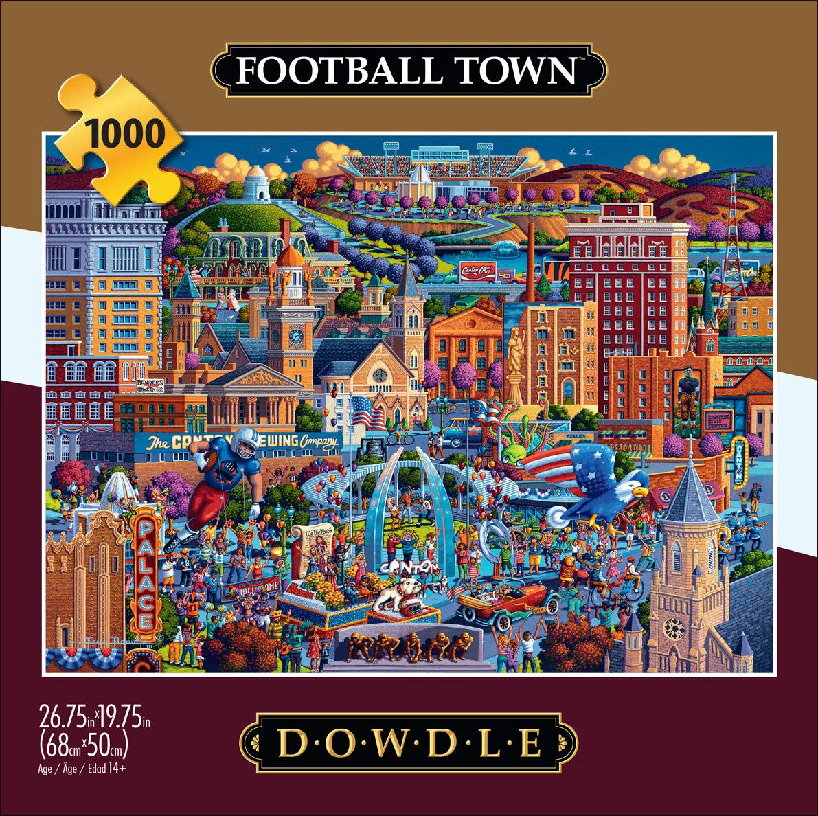 Buffalo Games Eric Dowdle Football Town puslespil 1000 brikker
