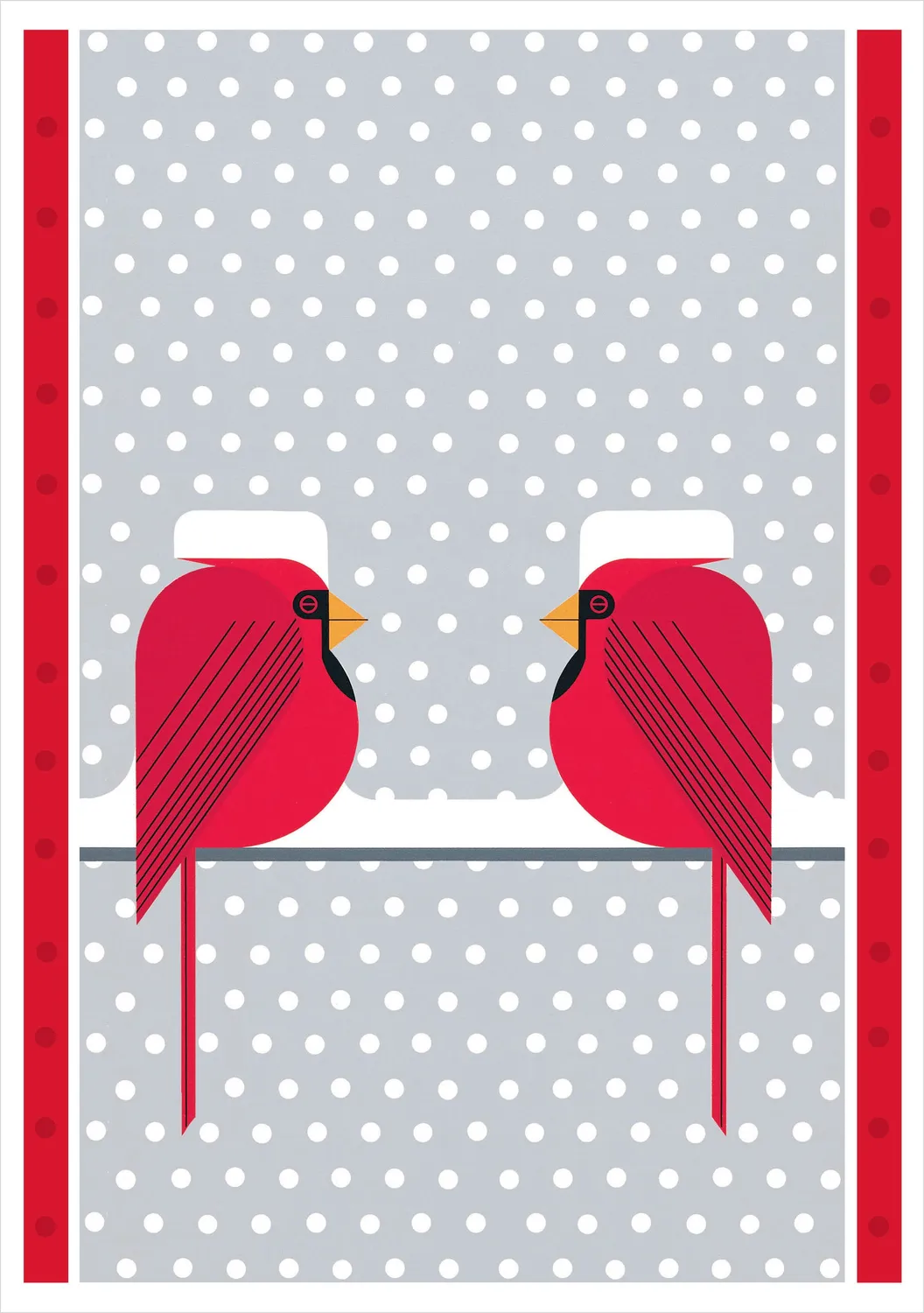 Pomegranate Harper Cool Cardinals julekort 20 stk røde