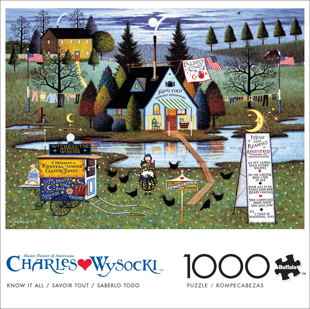 Buffalo Games Wysocki Know it All puslespil 1000 brikker spåkone