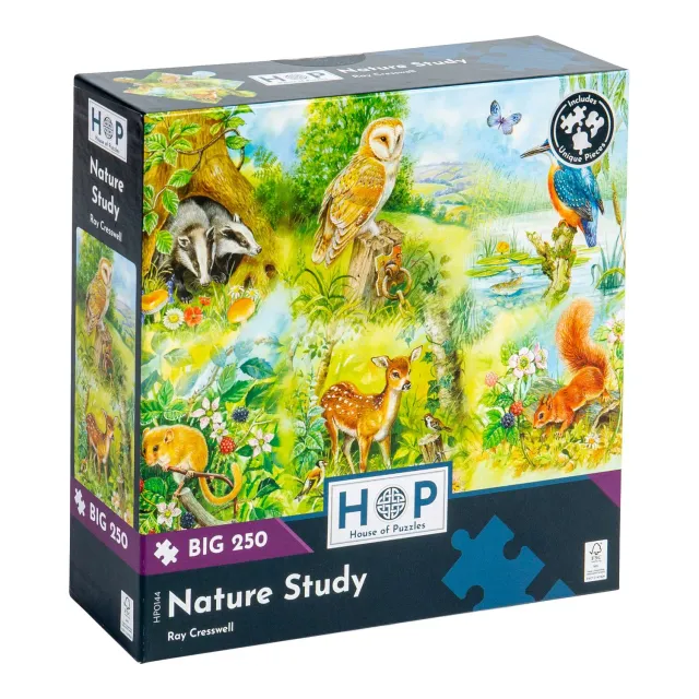 House of Puzzle Nature Study puslespil BIG 250 familiebrikker