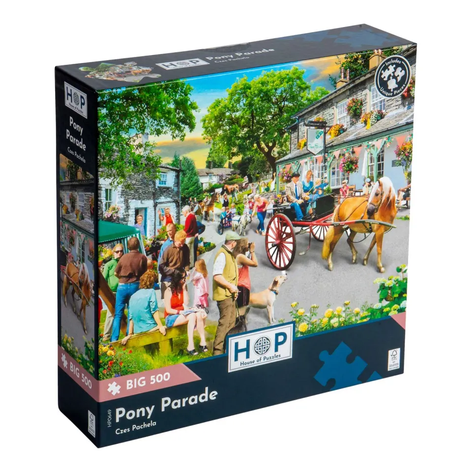 House of Puzzle BIG Pony Parade puslespil 500 heste
