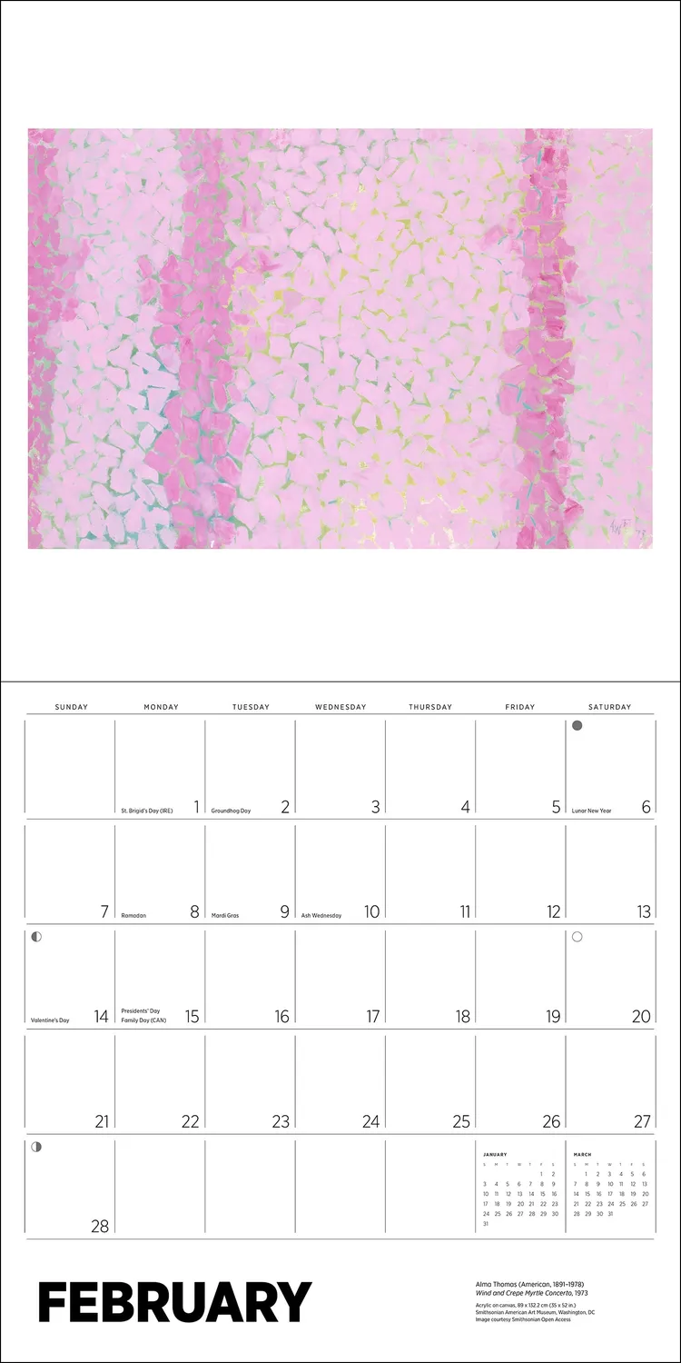 Pomegranate Alma Thomas 2027 vægkalender abstrakt