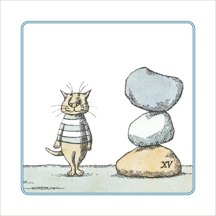 Pomegranate Edward Gorey Cats huskespil 36 kort mørk humor