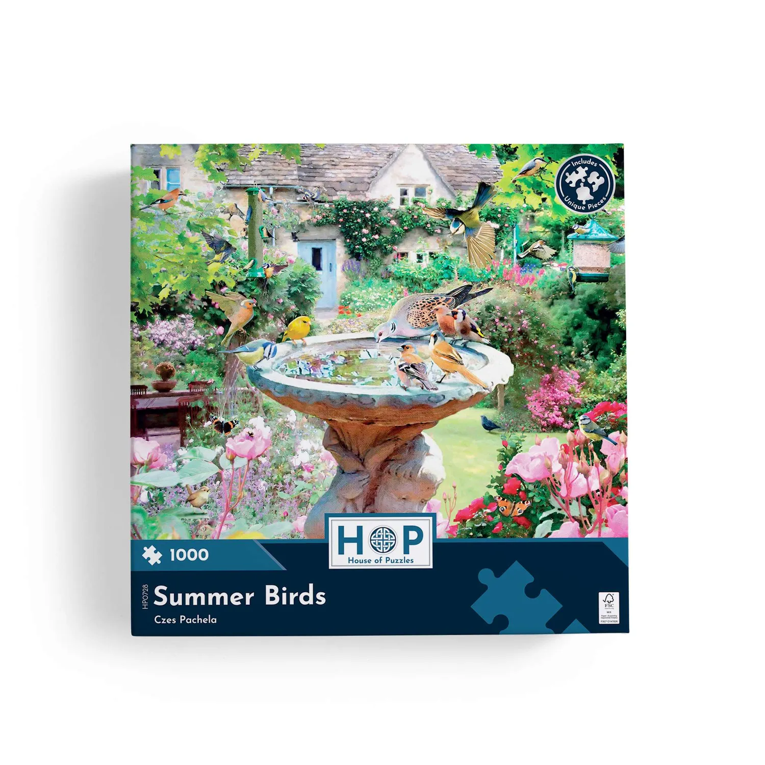 House of Puzzle Summer Birds 1000 puslespil fuglemotiv