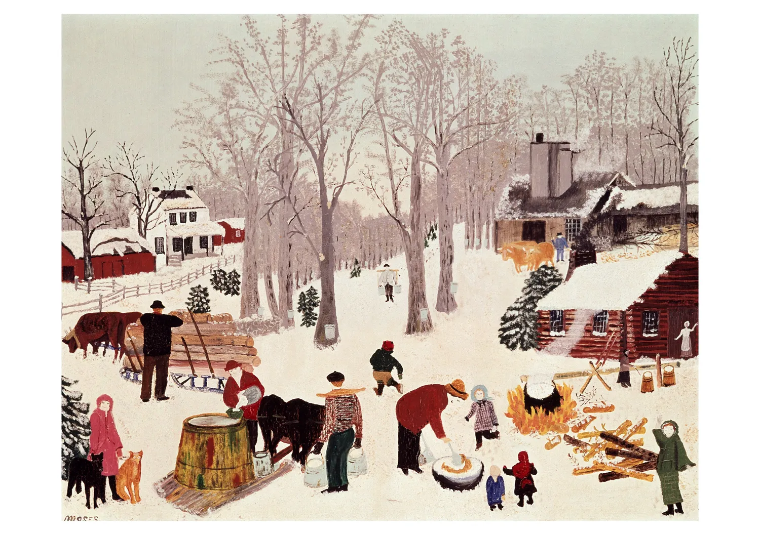 Pomegranate Grandma Moses brevkortsæt landskaber