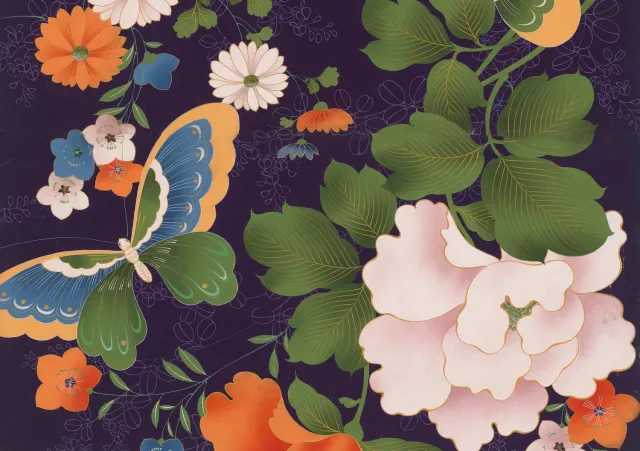 Pomegranate Japanese Butterfly fødselsdagskort sommerfuglemotiv