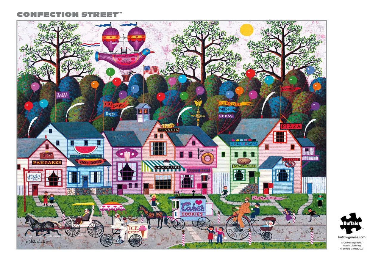 Buffalo Games Silver Select Confection Street puslespil 1000 brikker slikgade