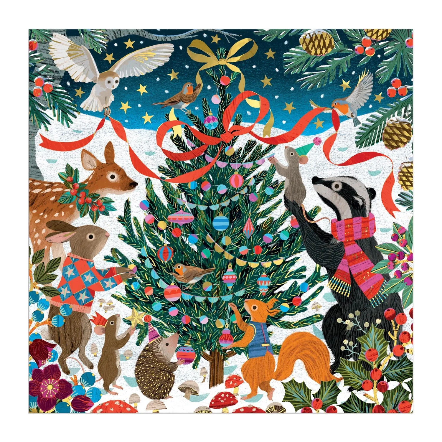 Good Puzzle Co. Victoria Ball Woodland Merrymakers puslespil 500 brikker folie