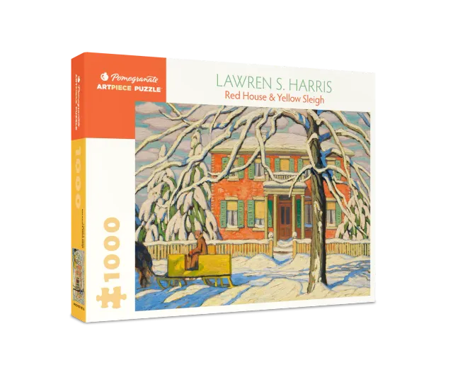 Pomegranate Red House Yellow Sleigh puslespil 1000 vinter