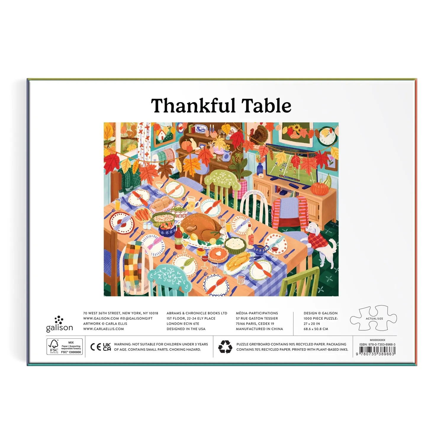 Good Puzzle Co. Thankful Table puslespil 1000 brikker efterår