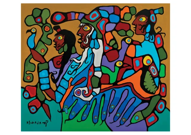 Pomegranate Norval Morrisseau Shaman and Disciples kort enkelt
