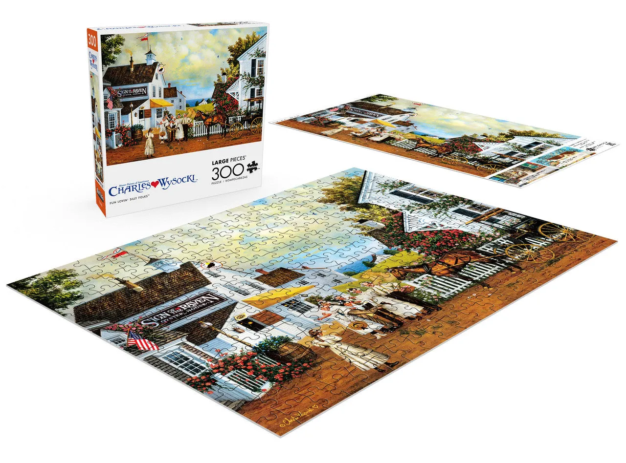 Buffalo Games Charles Wysocki Fun Lovin Silly Folks puslespil 300 brikker store