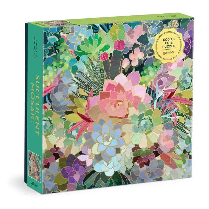 Galison Mia Charro Succulent Mosaic puslespil 500 brikker folie