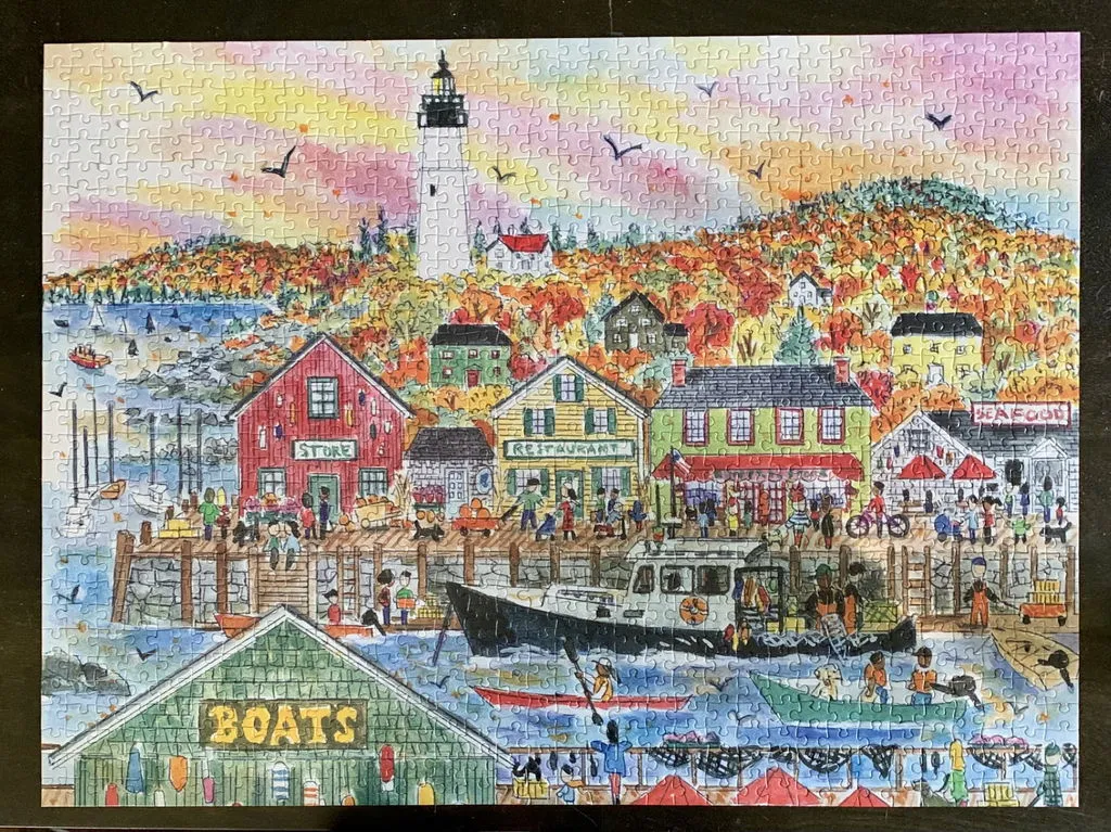 Good Puzzle Co. Autumn by the Sea puslespil 1000 efterår