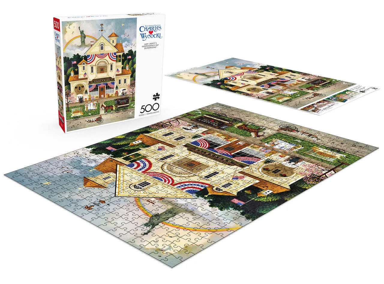 Buffalo Games Americana Lady Liberty puslespil 500 brikker USA