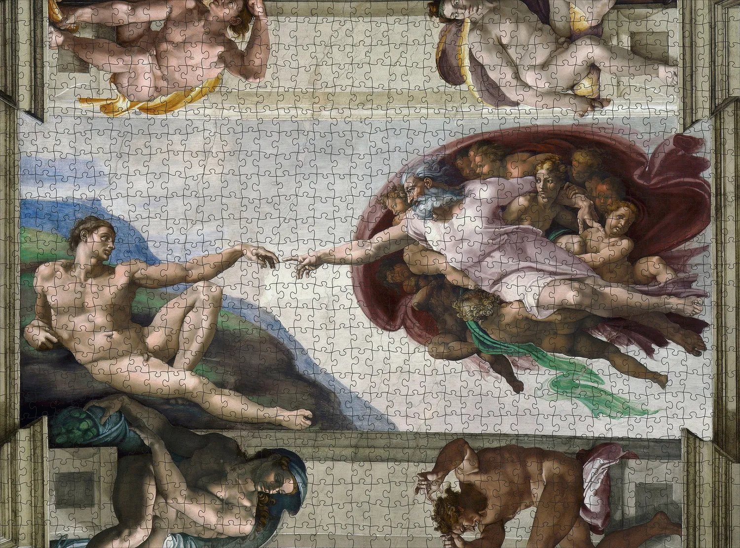 Pomegranate Michelangelo Creation of Adam puslespil 1000 brikker kunst