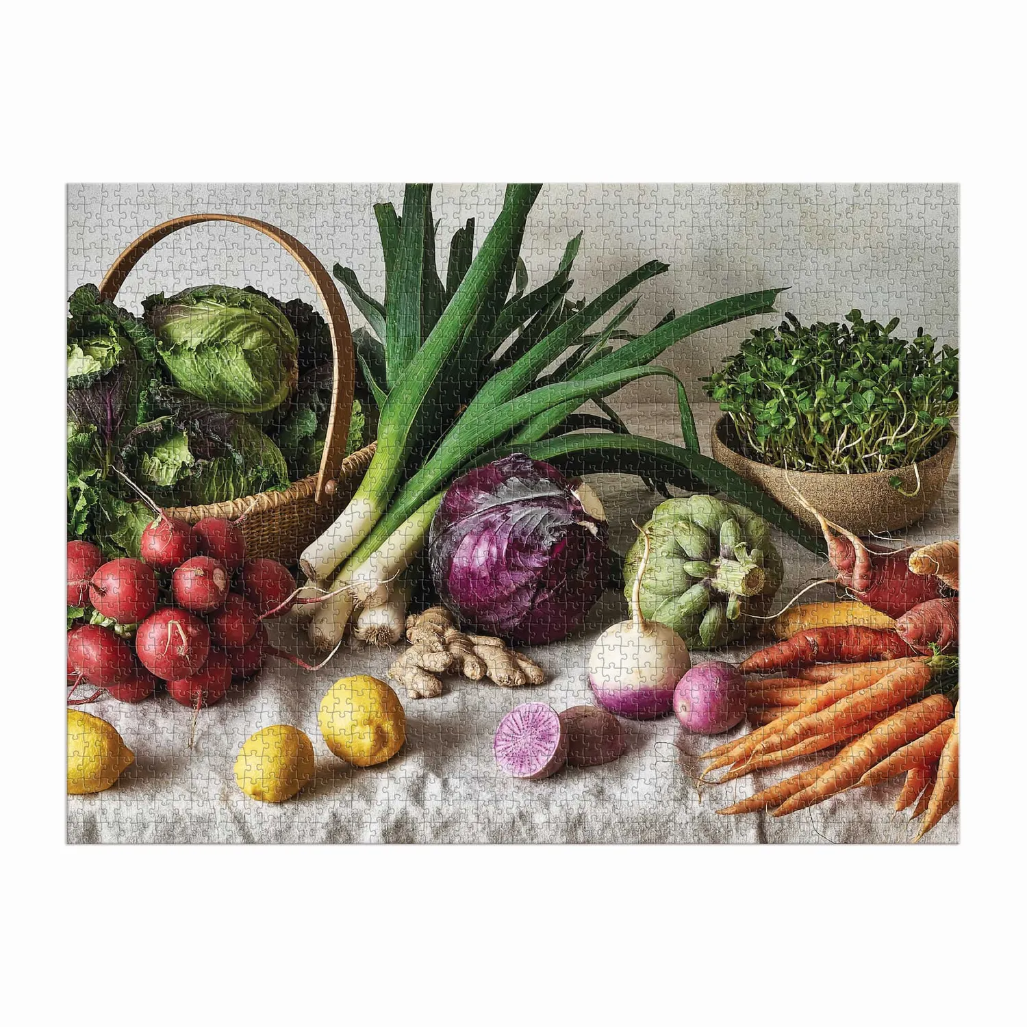 Galison Greenmarket Table puslespil 1500 brikker grønt