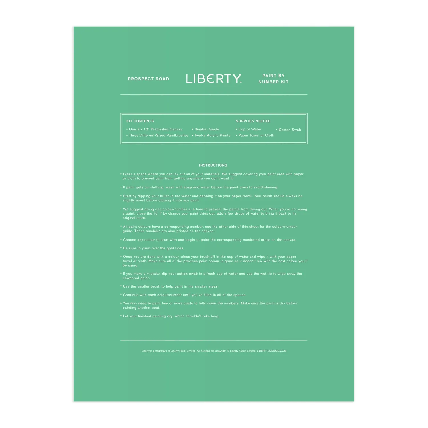 Good Puzzle Co. Liberty Prospect Road mal efter tal sæt