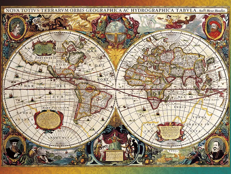 Buffalo Games Going Places World Map puslespil 750 brikker kort