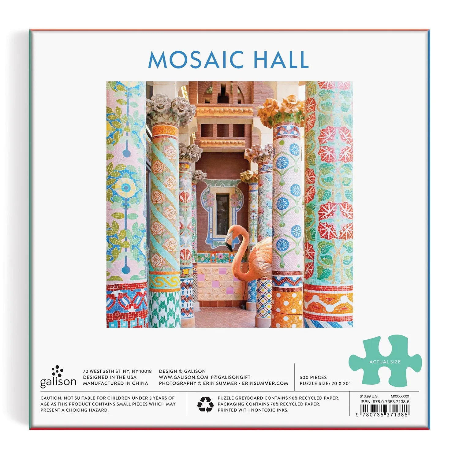 Galison Mosaic Hall puslespil 500 brikker Barcelona