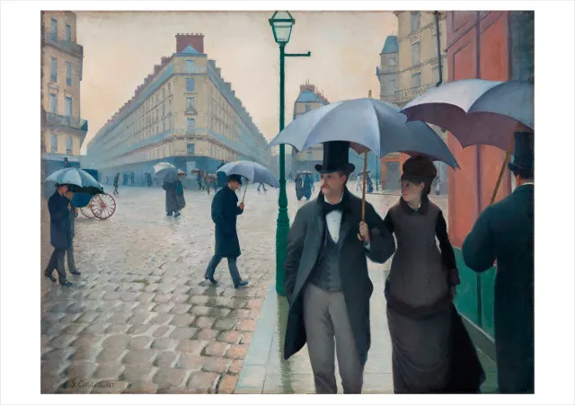 Pomegranate Gustave Caillebotte Paris Street Rainy Day kort enkelt