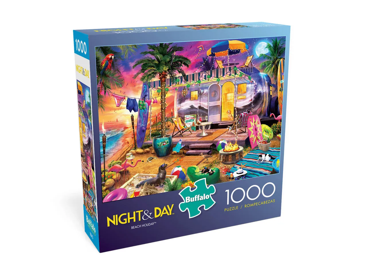 Buffalo Games Night & Day Beach Holiday puslespil 1000 brikker strand