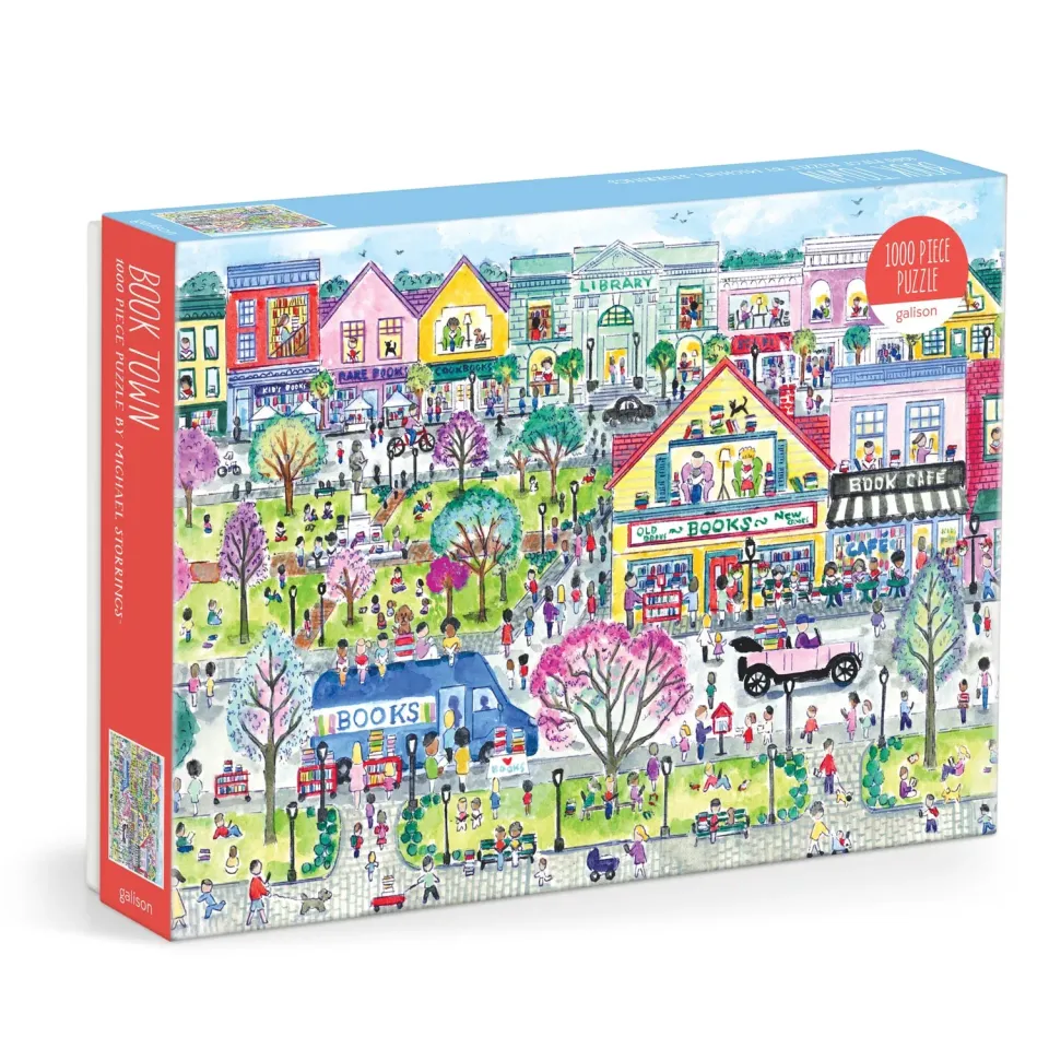 Galison Michael Storrings Book Town puslespil 1000 brikker