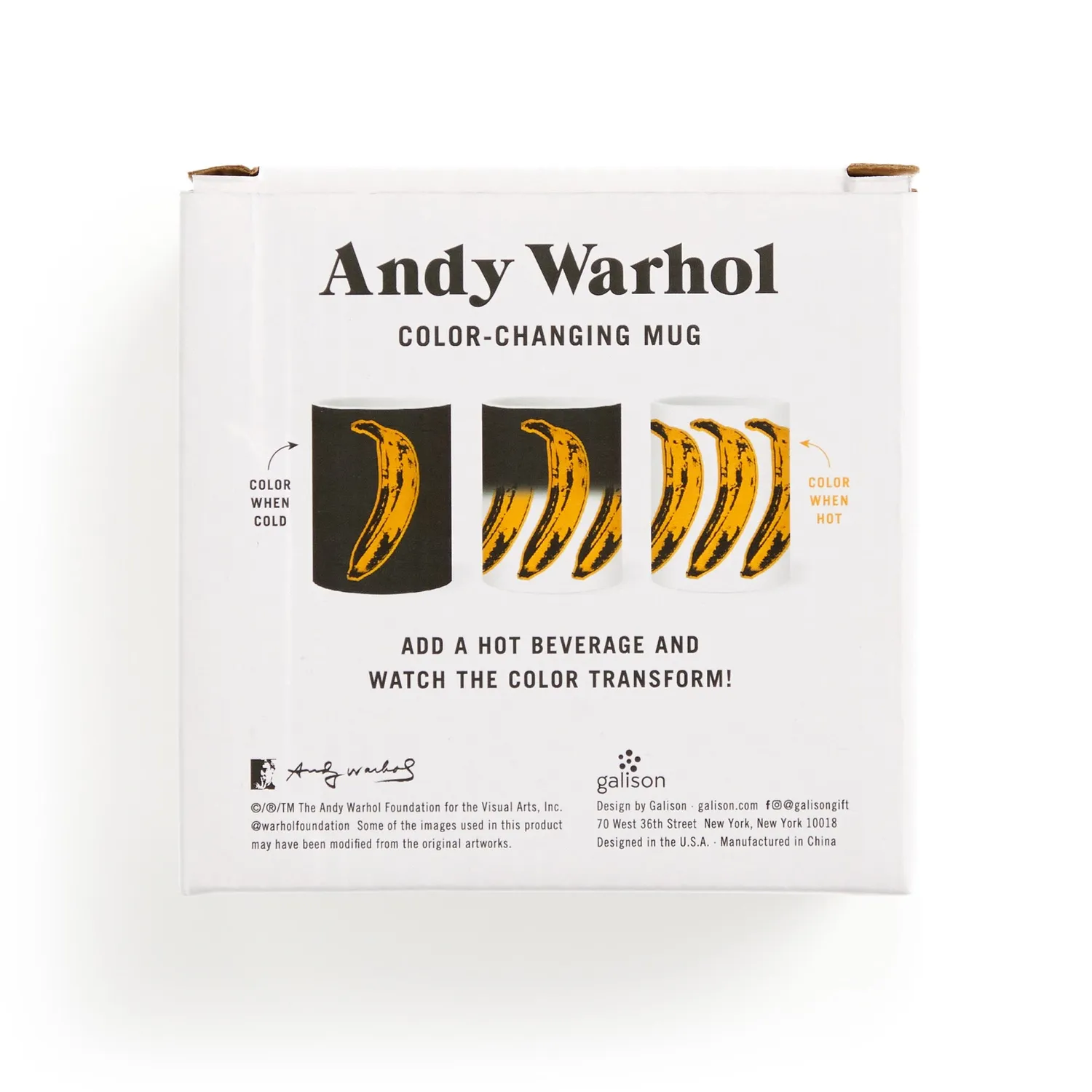 Galison Andy Warhol Banana krus 355 ml farveskift