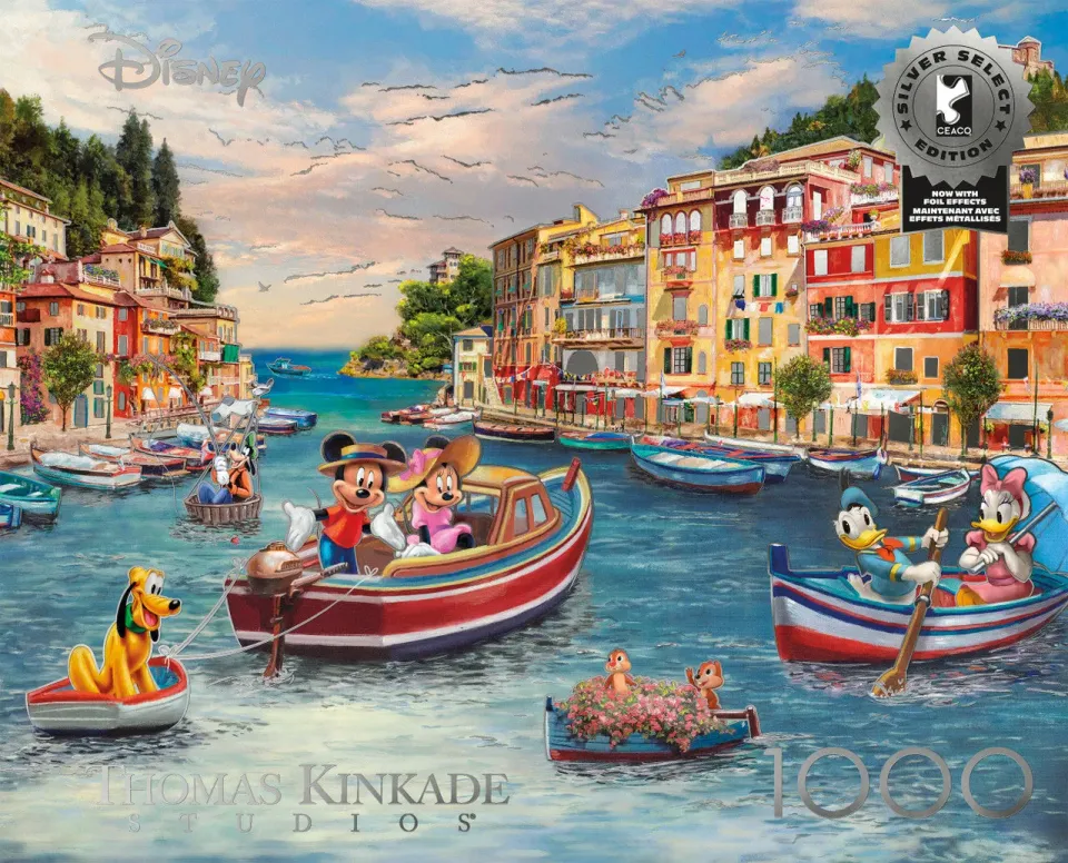 Ceaco Silver Select Mickey Minnie Italy puslespil 1000 brikker Disney