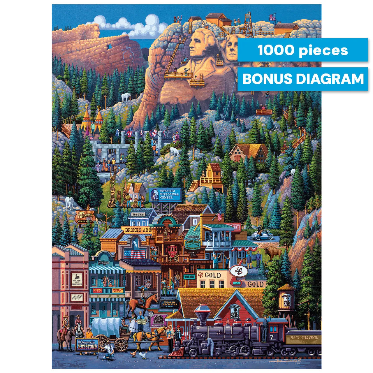 Buffalo Games Eric Dowdle Mount Rushmore puslespil 1000 brikker