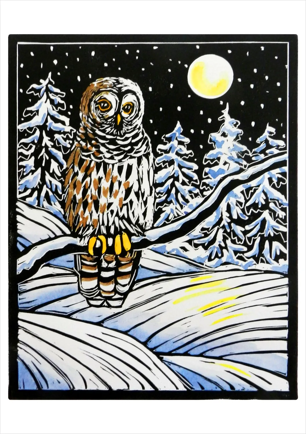 Pomegranate Molly Hashimoto Winter Birds julekort 20 stk fugle